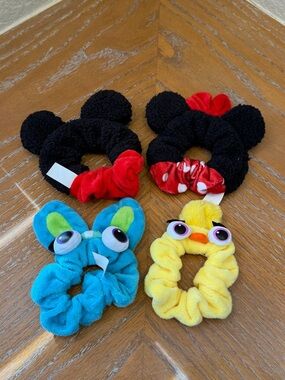 Disney Mickey & Minnie Mouse & Toy Story Ducky Bunny Scrunchies Set